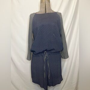 Navy Blue drawstring waist dress